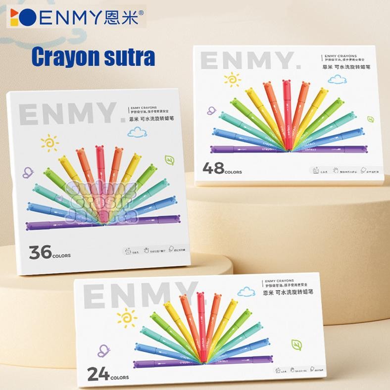 

readyKrayon Dapat Dicuci Air Crayon Putar Inti untuk Anak Melukis tanpa Mengusap Tangan AST