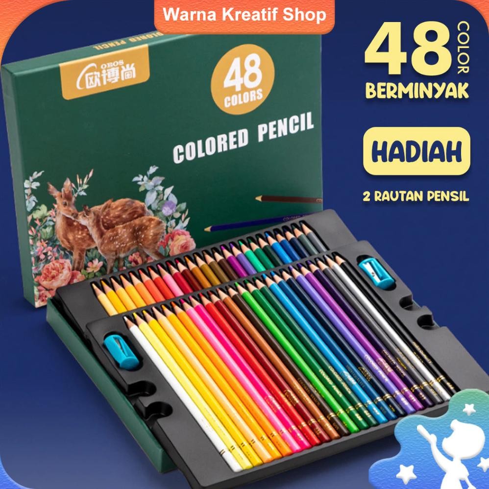 

High Grade Oil Pencil Color Pensil Warna Minyak 48 Warna AST