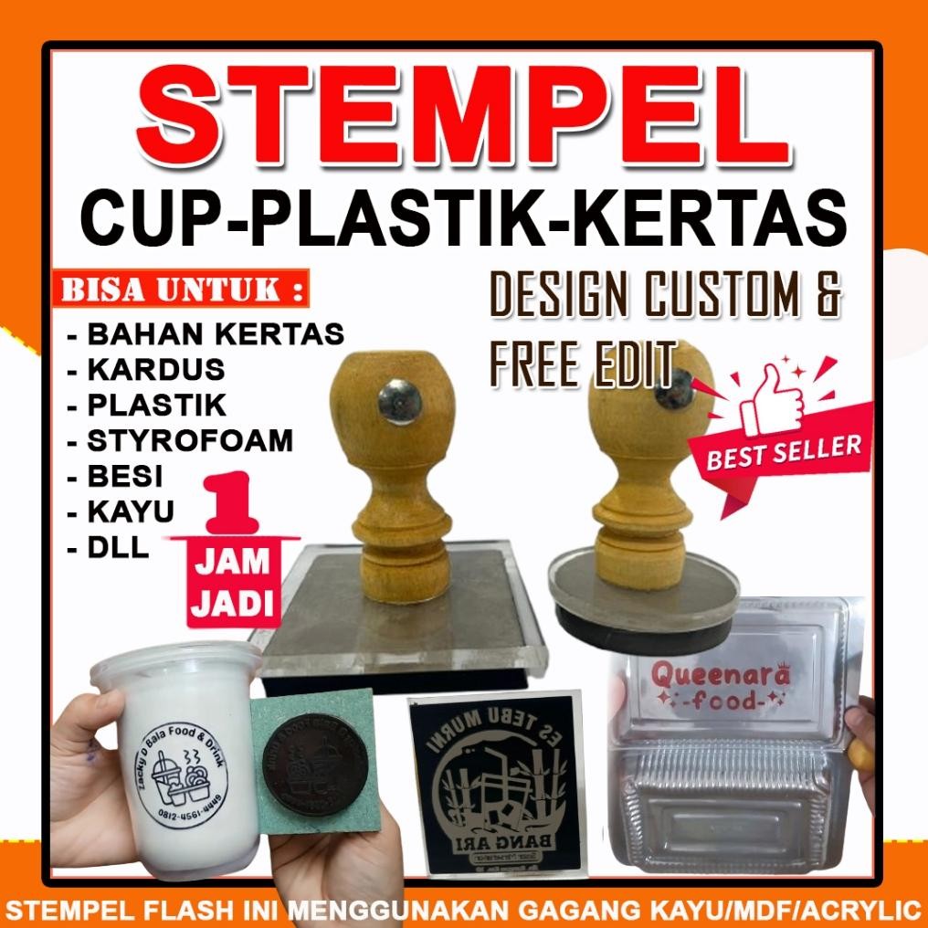 

Stempel Cup --Plastik/Bahan Kertas/Tinta Permanen Waterproof Free AST