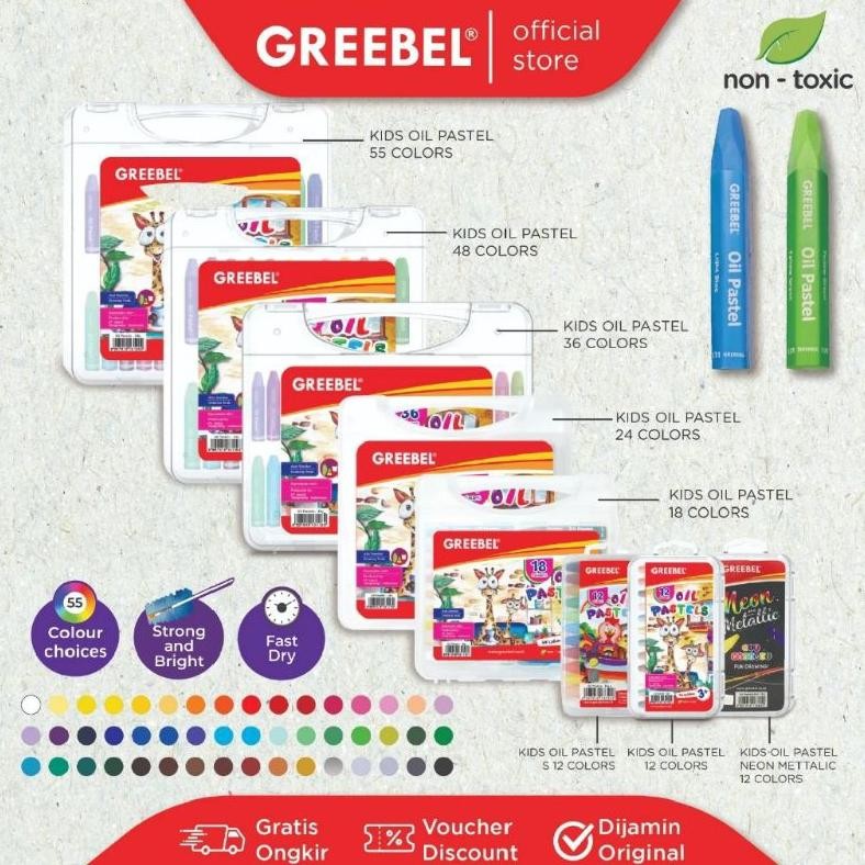 

Crayon Oil pastel Greebel 24 warna ( 1set/24wrn ) AST