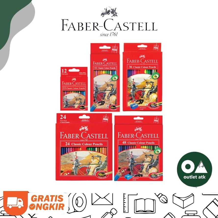

Faber Classic Colour Pencil 12 24 36 48 Colors - Pensil Warna Original AST