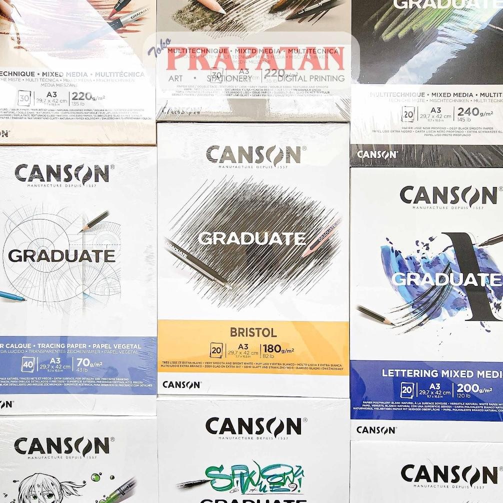 

GRADUATE Canson Drawing Pad A3 | Mix Media | Watercolor | Sketch | Acrylic AST