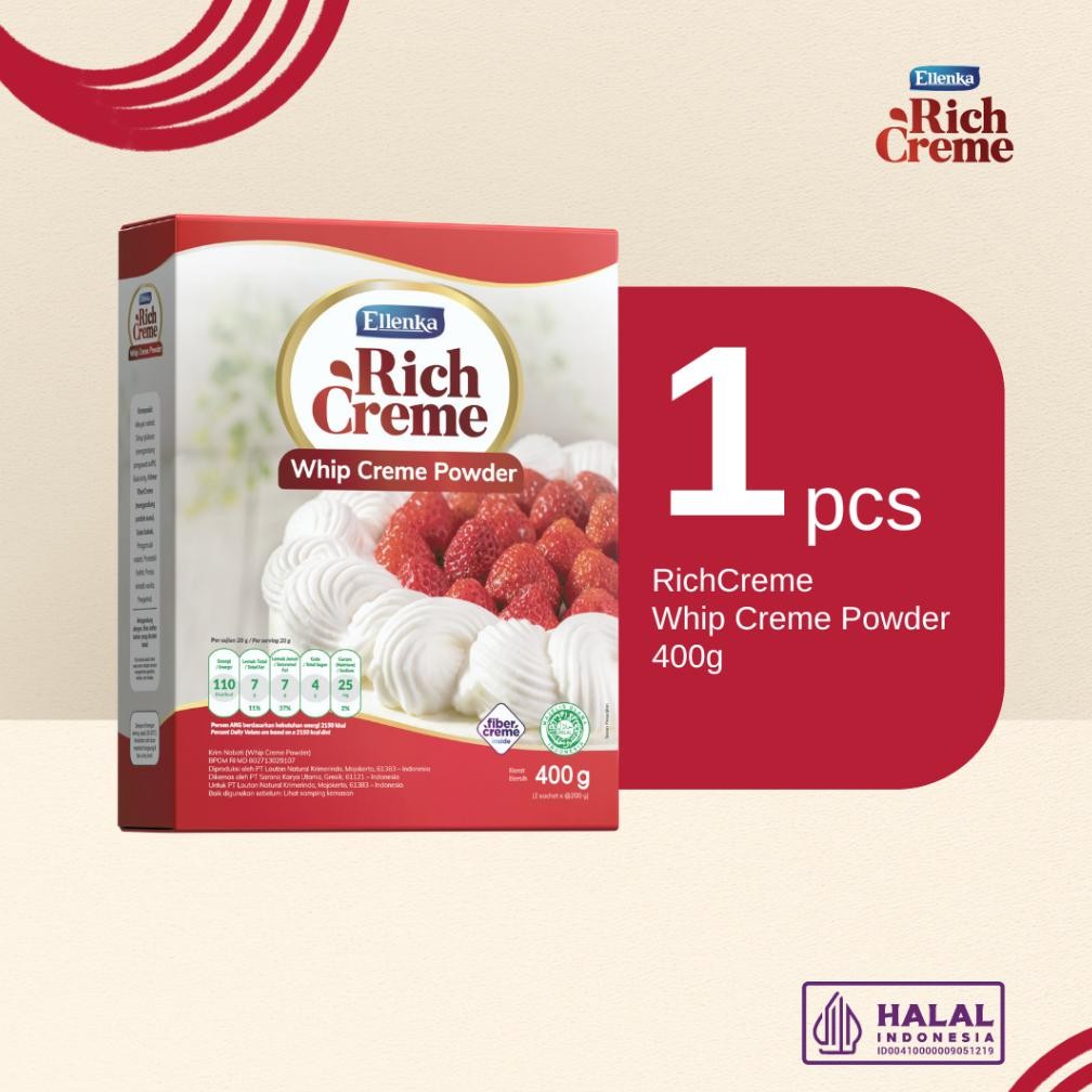 

RichCreme Whip Creme 400 Gr Glossy Bebas Gula