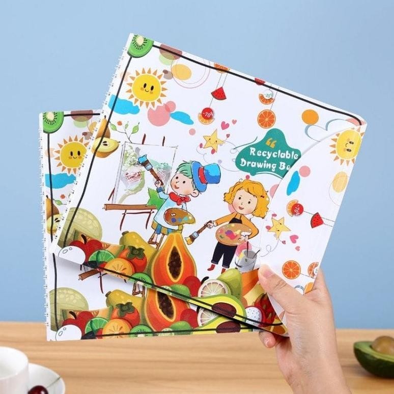 

Recyclabe Drawing Book/Buku Gambar Bisa Di Hapus Reusable Magic Drawing Book AST