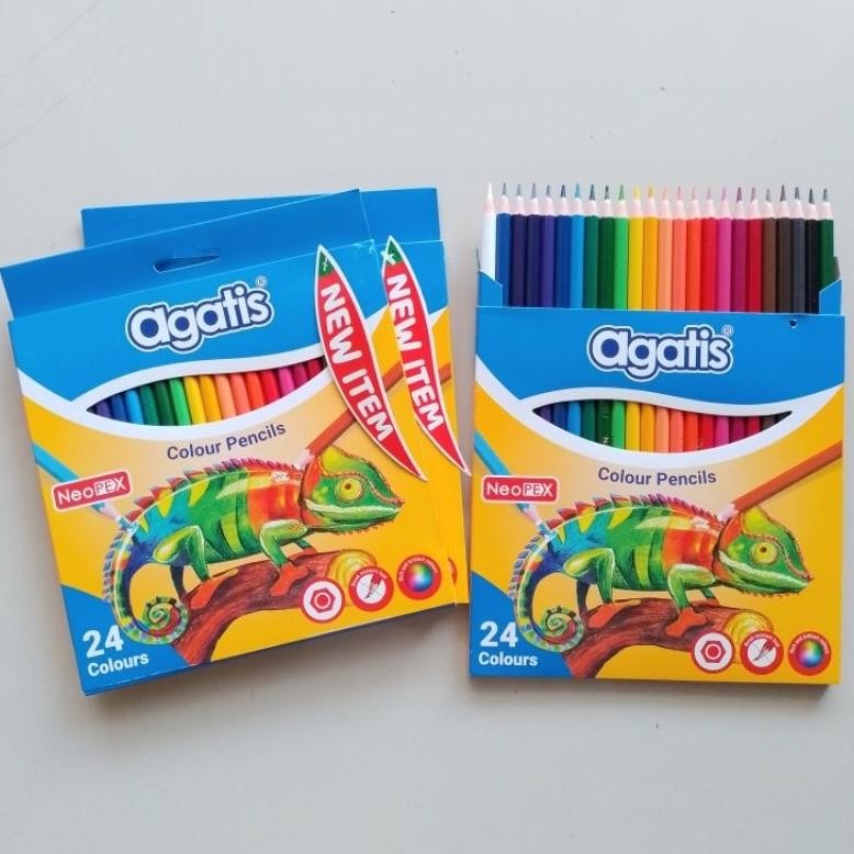 

Pensil Warna Colored Pencils Agatis Neopex 24 Warna Panjang ( Set ) [ Original ] AST