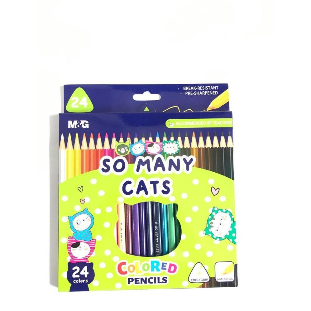 

PENSIL WARNA M&G SO MANY CATS 24 Warna AST