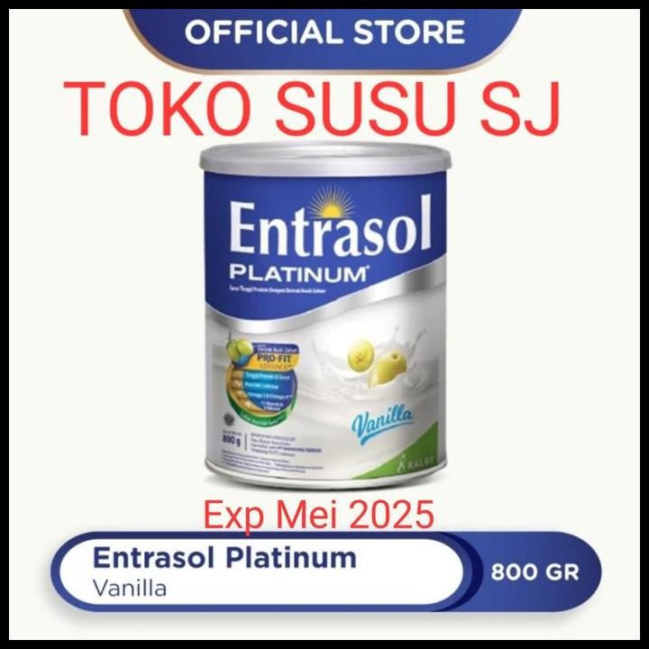 

Terlaris Entrasol Platinum Vanilla Coklat 800 Gram - Susu Cokelat Good Quality