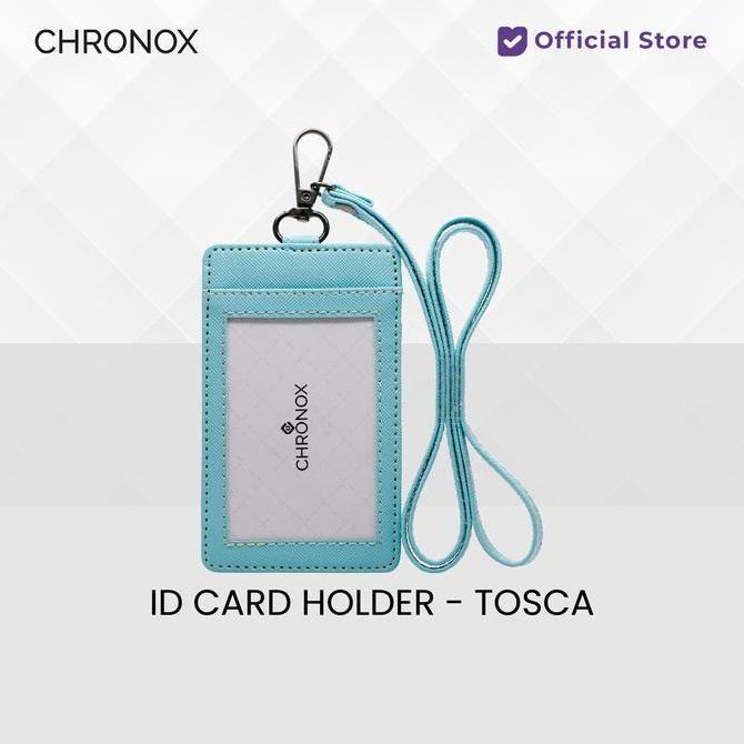 

CHRONOX Lanyard Pria Wanita Kulit Saffiano ID Card Holder - AVERY HS
