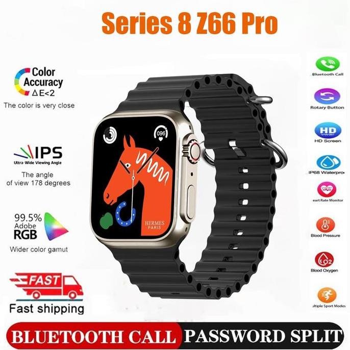 Tersedia Series 8 Z66 Ultra Smart Watch Jam Tangan Bluetooth Call Waterproof