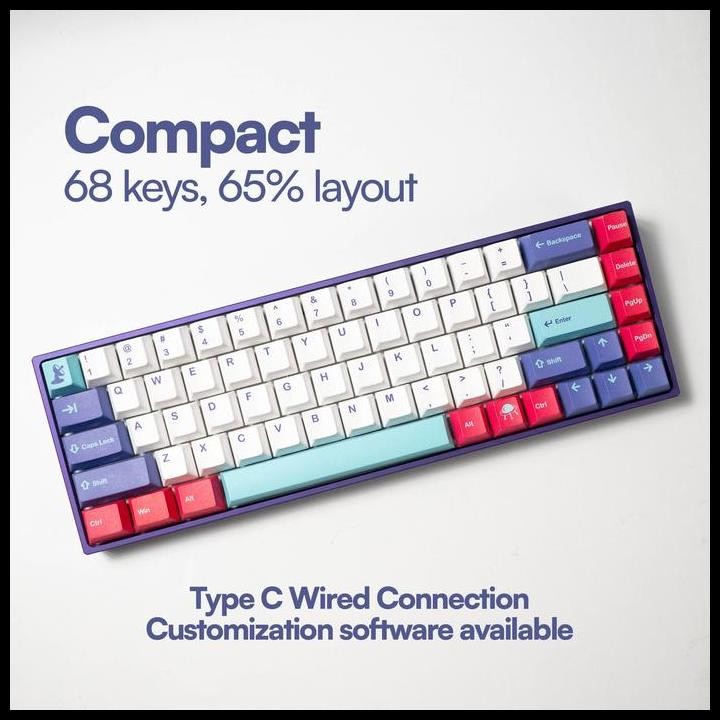 Voyager68 Lightyear Edition Cnc Alu South Facing Mechanical Keyboard Terbaru