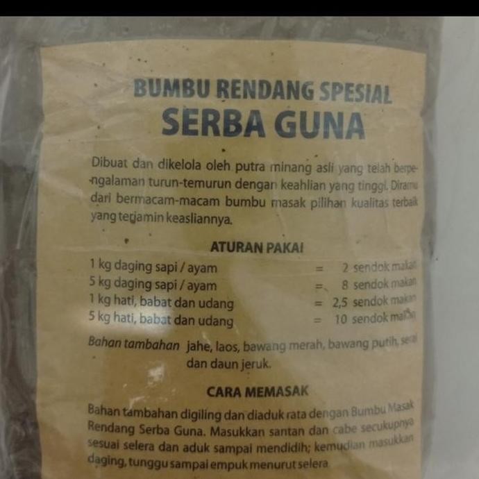 

Bumbu Rendang Spesial Serba Guna 1KG [terbaik]