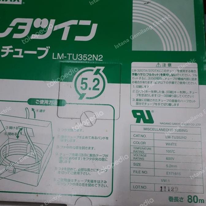 

Max Letatwin Tube Marker Lm-Tu352N2 5.2Mm New Stok