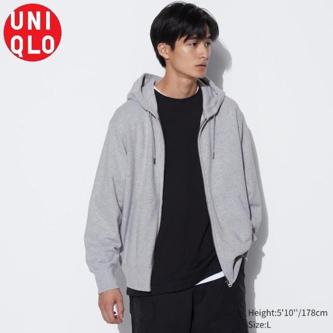 Jaket Sweat Hoodie Resleting Lengan Panjang Uniqlo Original Termurah (Best Quality)