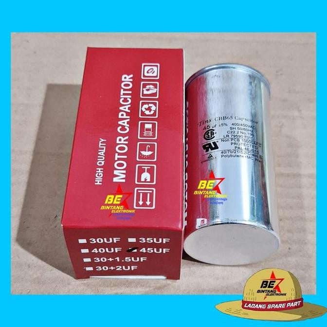 Kapasitor Ac 45Uf Capasitor Ac 45 Uf Capasitor 45 Micro 400/450 Vac