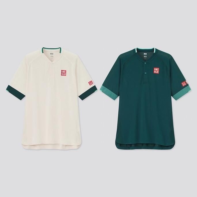 Kaos Tenis Uniqlo Tennis Paddle Running Roger Federer Training model UNIQLO Jersey  Pria Wanita Kaos