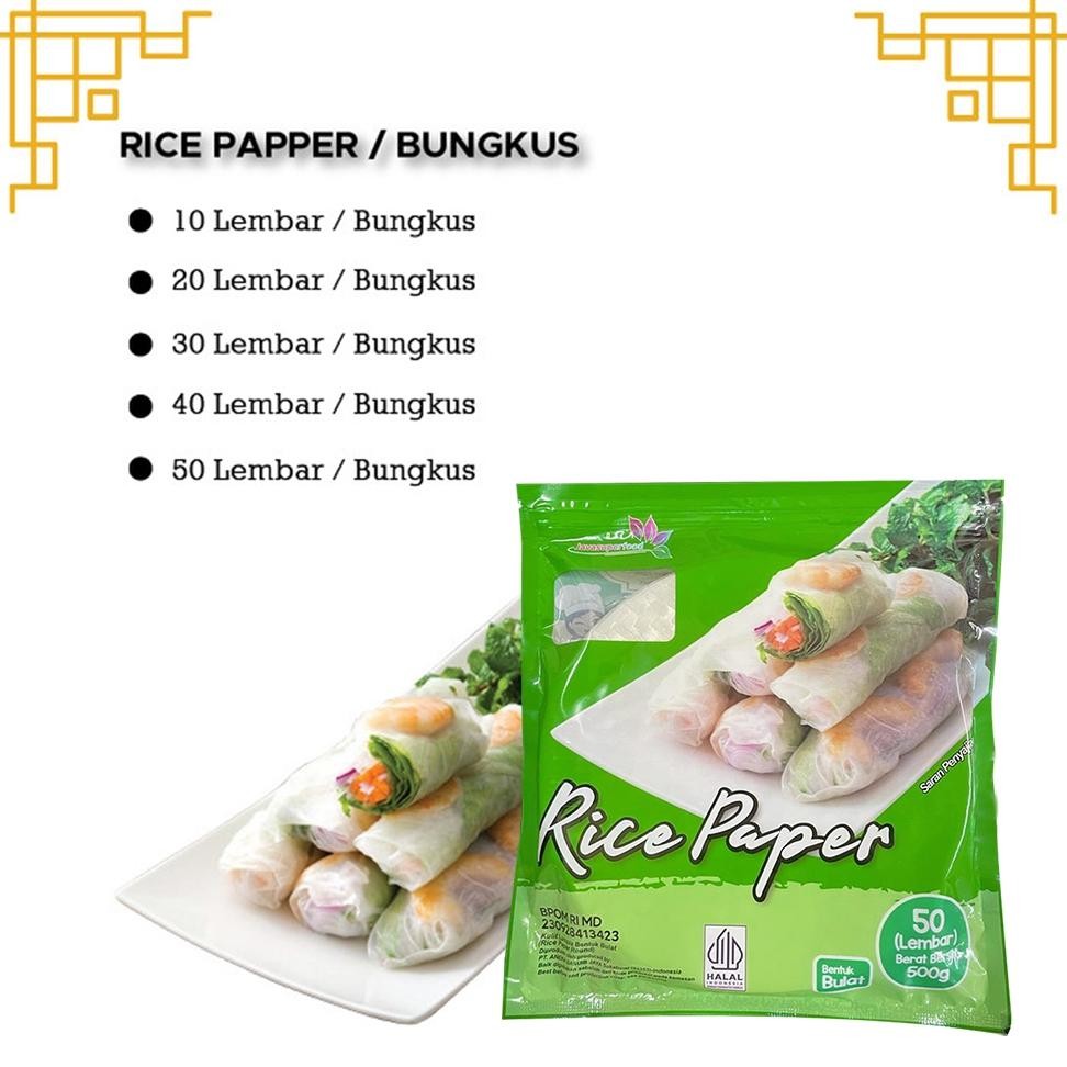 

Ready [ Beli 3 Gratis 1] Rice Paper 500Gr/ Banh Trang High Quality Rice Paper / Kulit Lumpia Vietnam Rice Paper / Rice Roll Spring Roll 500G