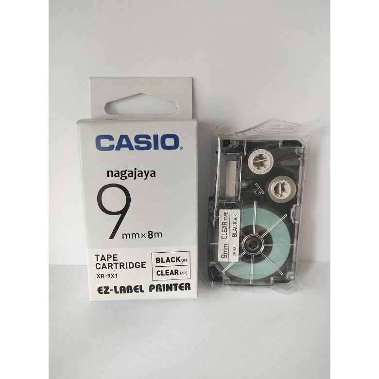 

Casio Ez Label Printer Tape Cartridge 9Mm Tipe Xr 9X1 Warna Clear New Stok