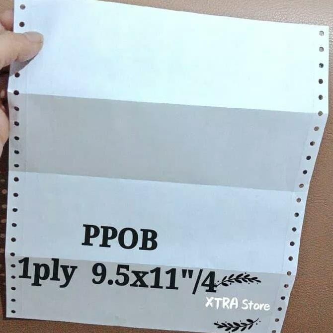 

TERBARU - Kertas PPOB 1ply 9.5x11"/4 continuous form
