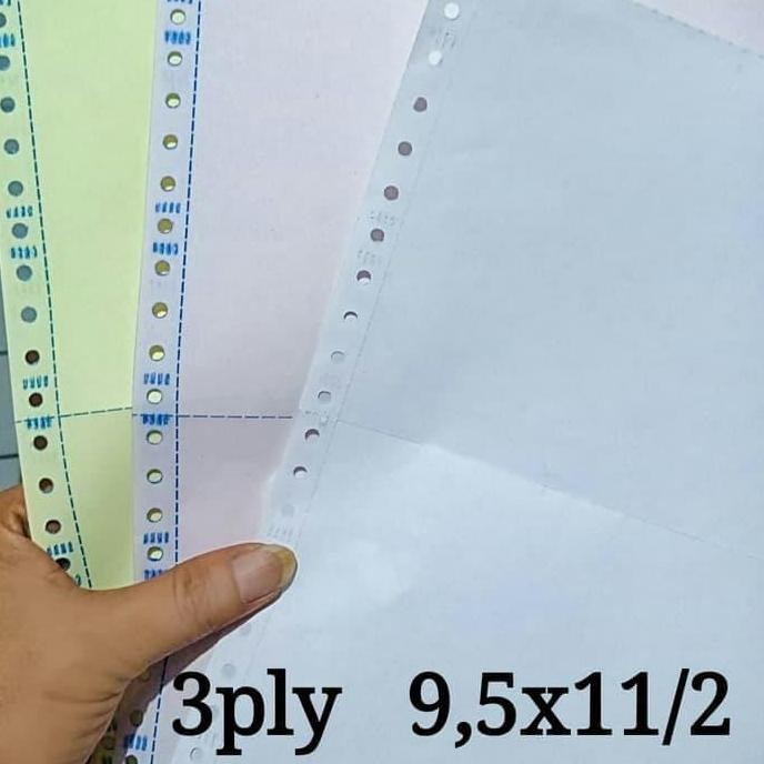 

BEBAS ONGKIR - Kertas 3ply komputer continuous form 9.5x11/2 isi 250set
