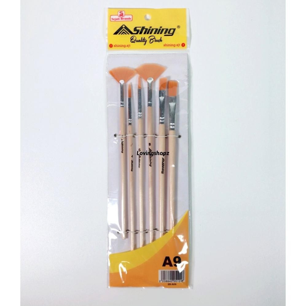 

Kuas Lukis Gambar Shining A9 - Kuas Fan,Flat,Liner AST