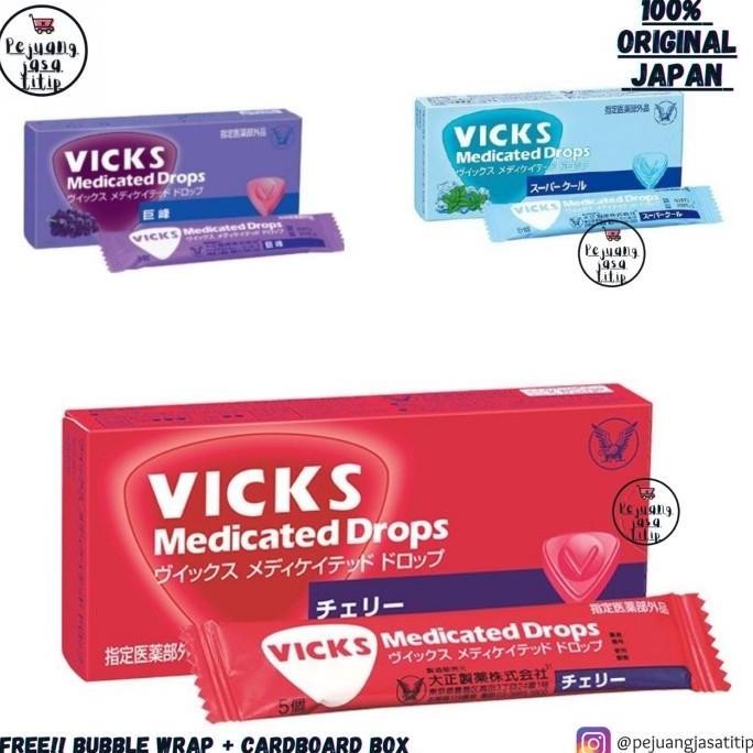 

Taisho Vicks Drops Medicated / Permen Tenggorokan / Throat Candy Japan