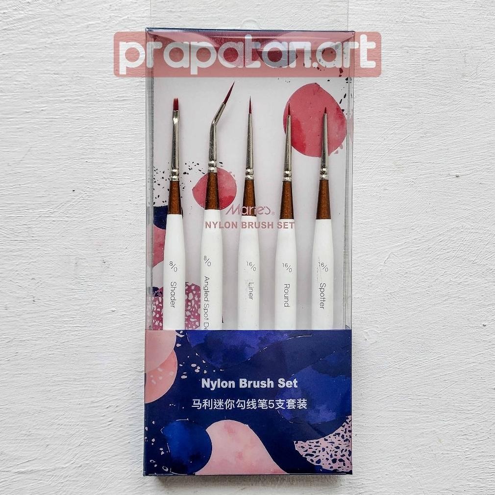 

Kuas Lukis Maries Mini Detail Set G1265 | Paint Brush Set AST