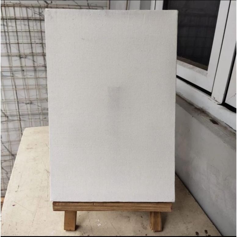 

KANVAS LUKIS 20 X 30 DENGAN EASEL 20 X 26 Canvas Kanpas Putih Polos Termasuk Frame Spanram dan Tripod Kayu Murah Berkualitas - Armina Art AST