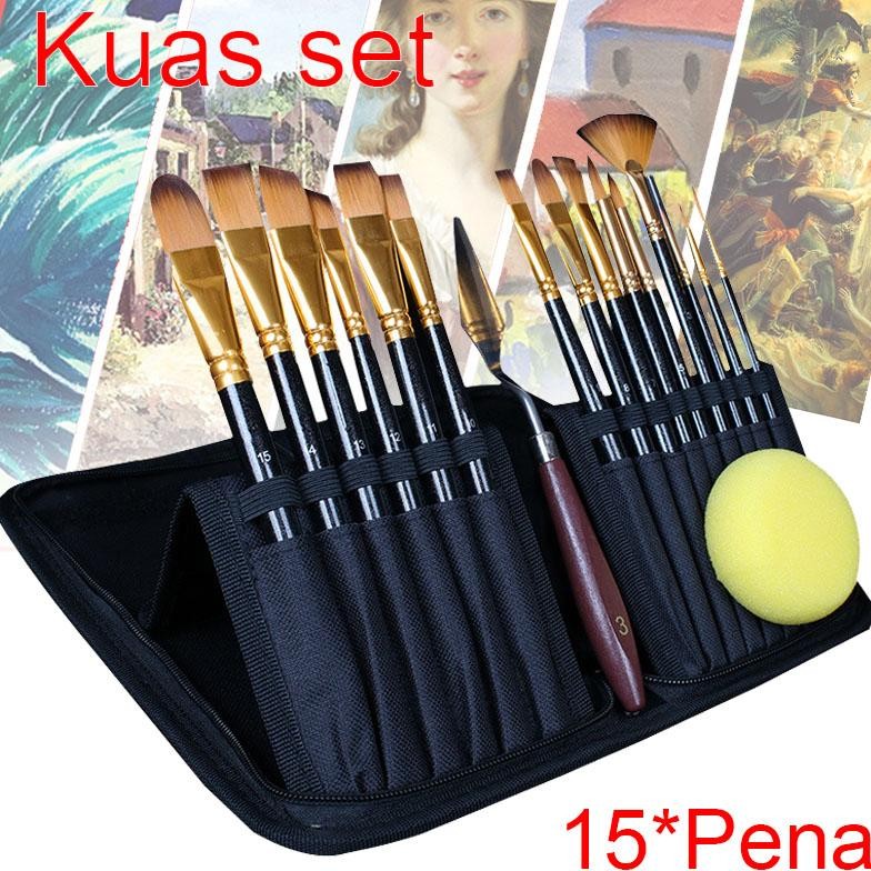 

GAGALU Art Brush Set Kuas Lukis BRS-12 SET Kuas Alat Lukis Set Lengkap Mixing AST