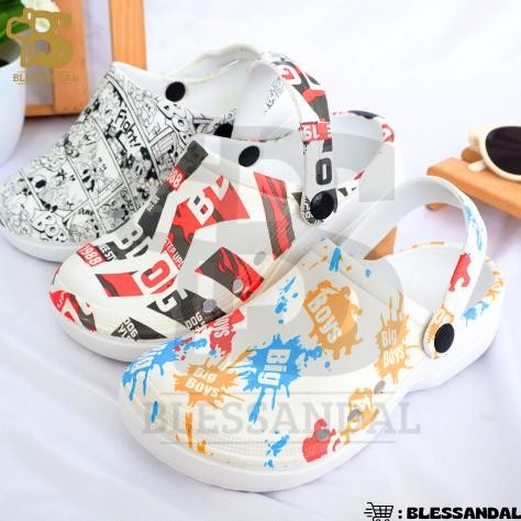 best seller Sandal Kodok Motif/Sandal Kodok Motif Pria Wanita/Sandal Kodok Printing Comic/Bigboys/Fr