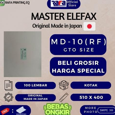 

NEW Master Paper ELEFAX JAPAN MD 10 MD-10 RF GTNO Ukuran GT-NO 510 x 400