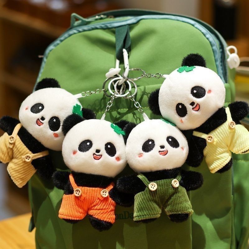 Gantungan Kunci Boneka Plush Panda Kecil Kartun Lucu Baru
