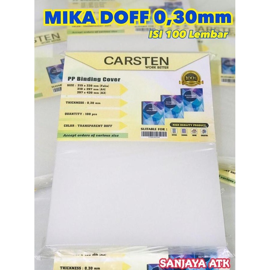 

NEW COVER MIKA JILID DOFF FOLIO TEBAL 0.30MM