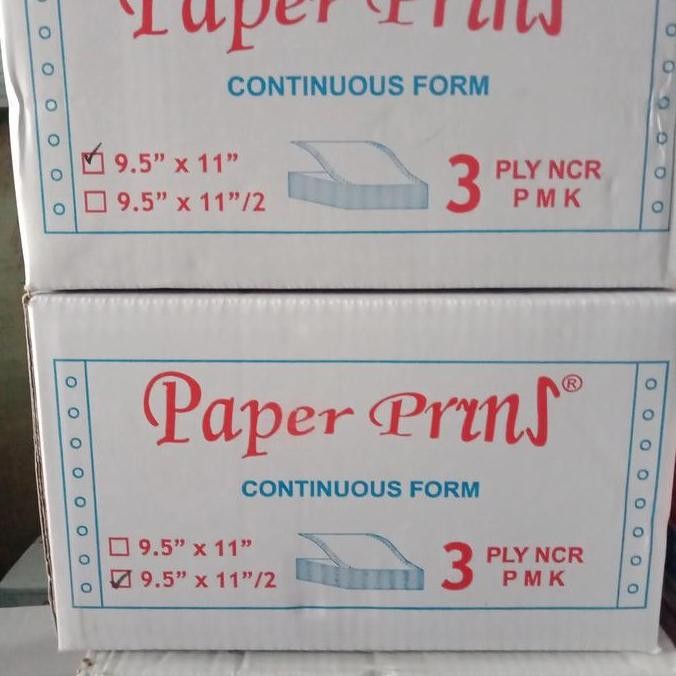 

NEW Kertas Continuous Form 3 Ply Standar atau 3 Ply Bagi 2