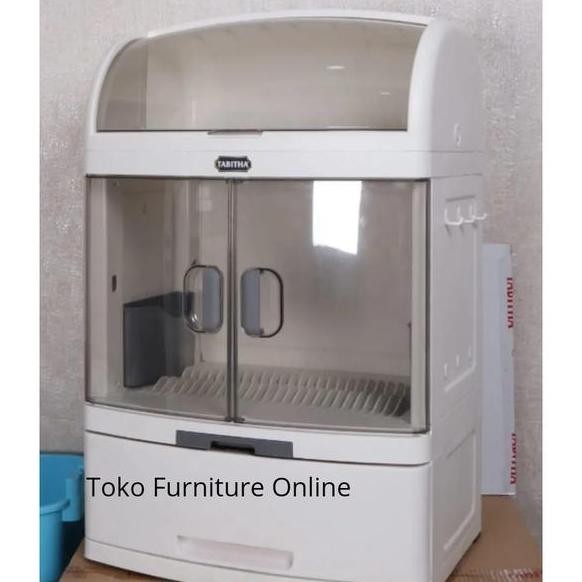 Rak Piring Plastik Tertutup Tabitha Melody Gelas Sendok Dishwash