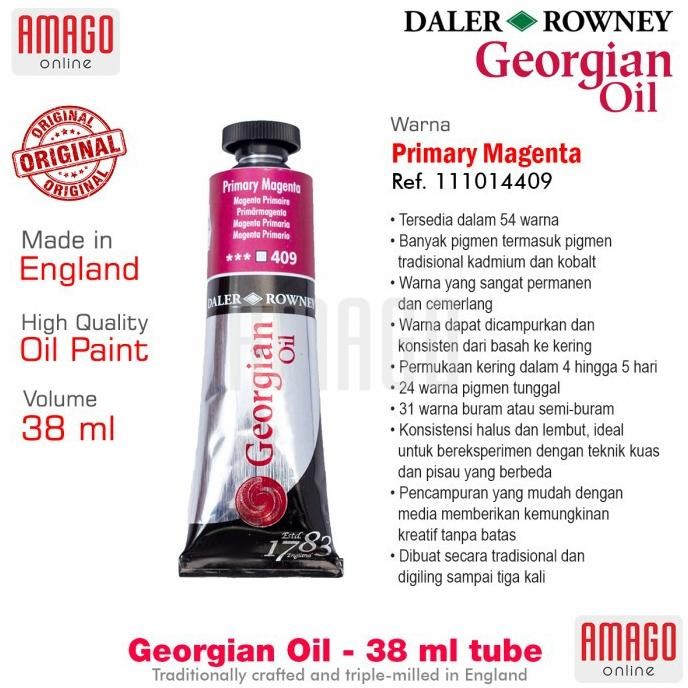 

DALER-ROWNEY Georgian Oil 38 ml - Cat Minyak Lukis - Primary Magenta - 111014409 AST