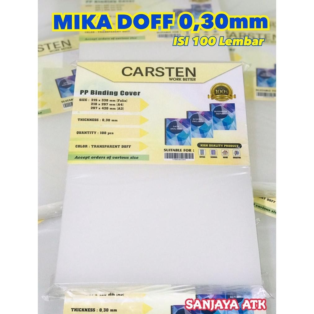 

Mika Doff tebal 0.30mm ukuran A4 isi 100pcs AST