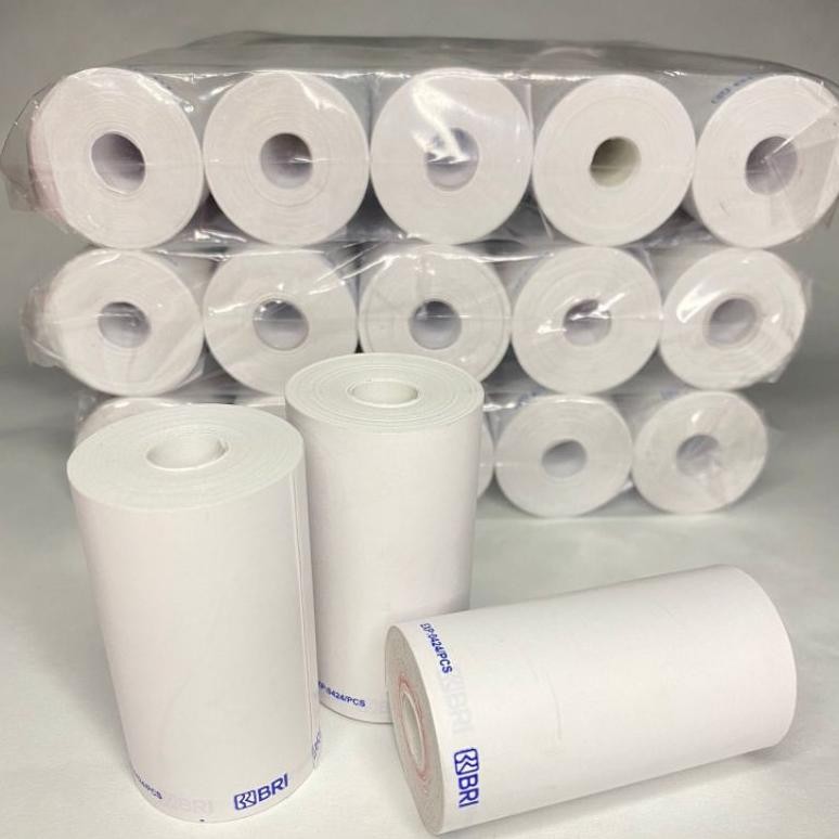 

Paket Hemat 100 Roll kertas thermal edc logo BRI 57x30mm/Paket satu Dus isi 100 pcs AST