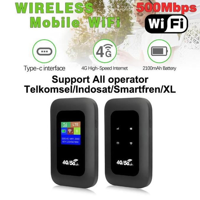 Mifi Modem Wifi 4G/5G 500Mbps 2100Mah Portable Mobile Wifi Modem Kecepatan Tinggi Wifi Hotspot New S