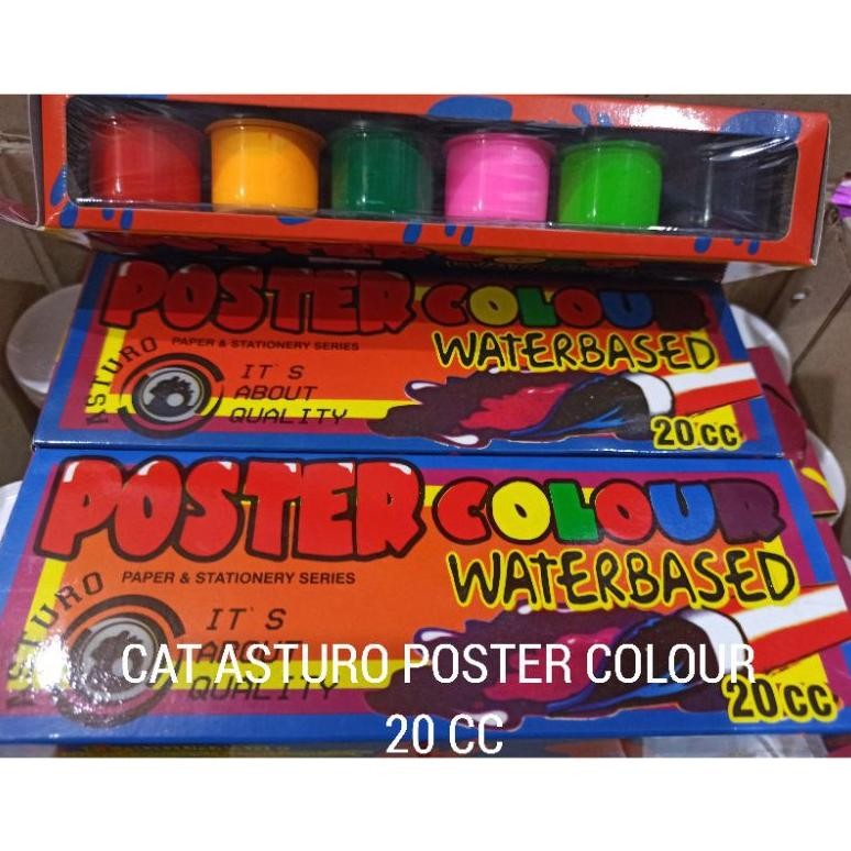 

CAT ASTURO POSTER COLOUR 20 CC ISI 12 WARNA / Cat Poster Asturo kecil AST