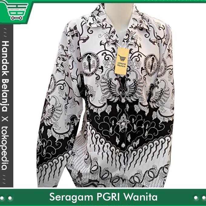 BAJU PGRI SERAGAM PNS/ASN WANITA BAHAN SEMI SUTRA