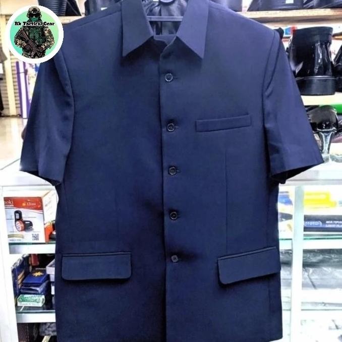 Baju Safari PSH Guru Dongker | Seragam PSH Guru Navi | Baju Safari PSH