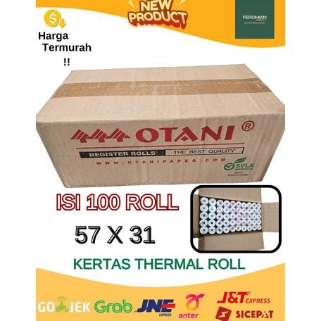 

Kertas Thermal OTANI roll 57x31 / 57x30 Untuk EDC dll merk Otani isi 100 Roll AST