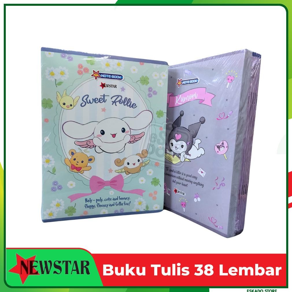 

Buku Tulis Quarto 38 Lembar / Buku Tulis New Star Motif Sanrio & Labuba AST