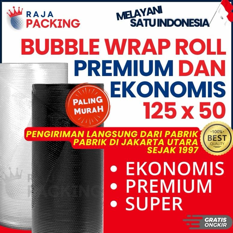 

Bubble Wrap 125CM x 50M Tebal Hitam Bening AST