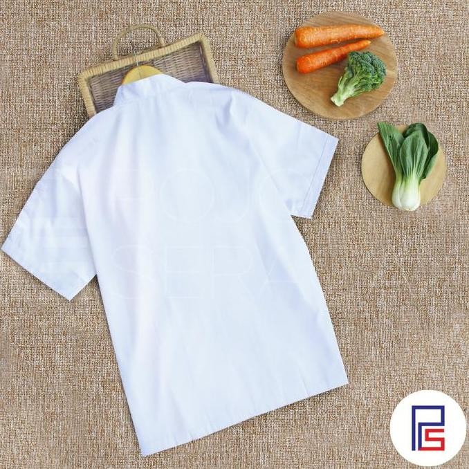 Chef Jacket | Baju Koki | Baju Cook | Seragam Koki Putih Lengan Pendek