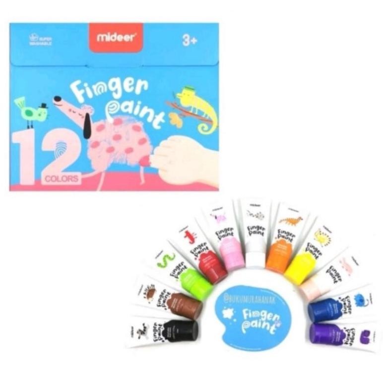 

mideer finger paint 12 pc non toxic washable AST