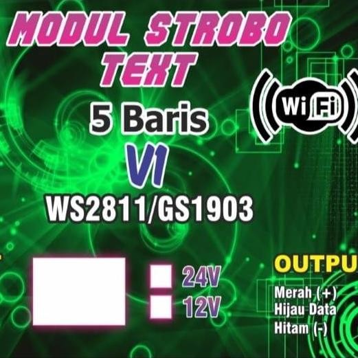 Modul Strobo Running Text 5 Baris V1 12Volt Dan 24Volt New Stok