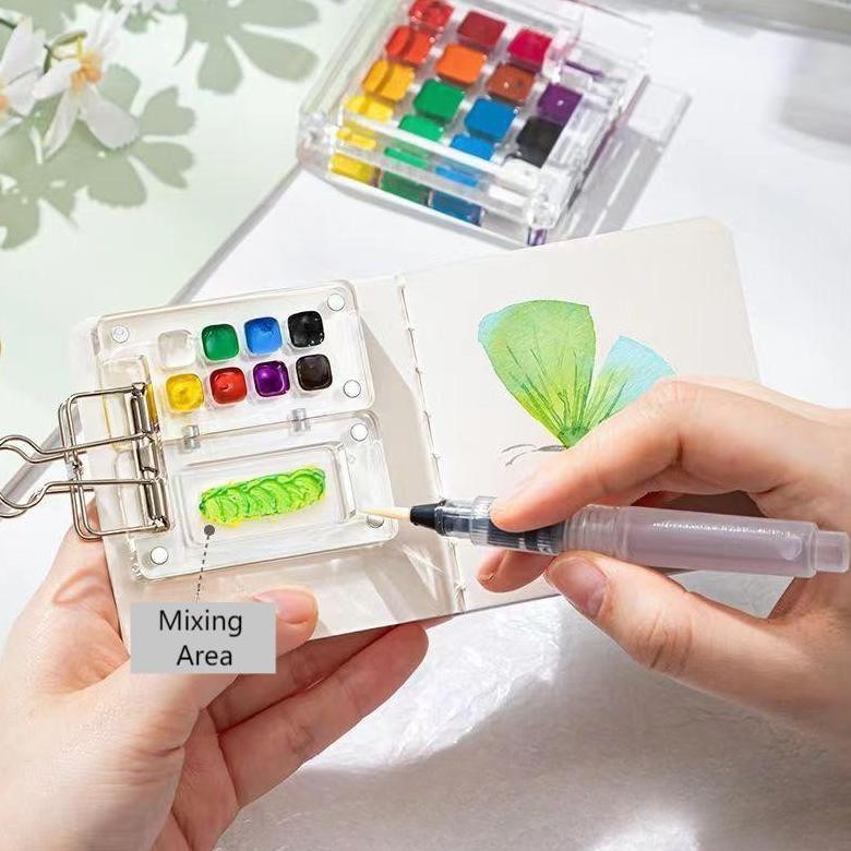 

Mini Portable Magnetic Watercolor Palette 8 Slot & 15 Slot Palet Cat Air Mini Portabel Magnetik 8 Slot & 15 Slot Free Jepitan AST