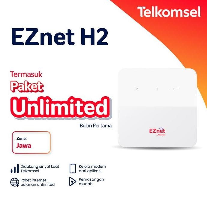 Telkomsel Eznet H2 Internet Modem Wifi Unlimited New Stok