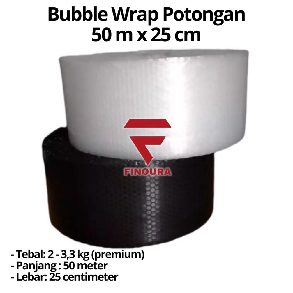 

Bubble Wrap Super Tebal 50 meter x 25 cm (Potongan Ukuran Seperlima Roll) AST